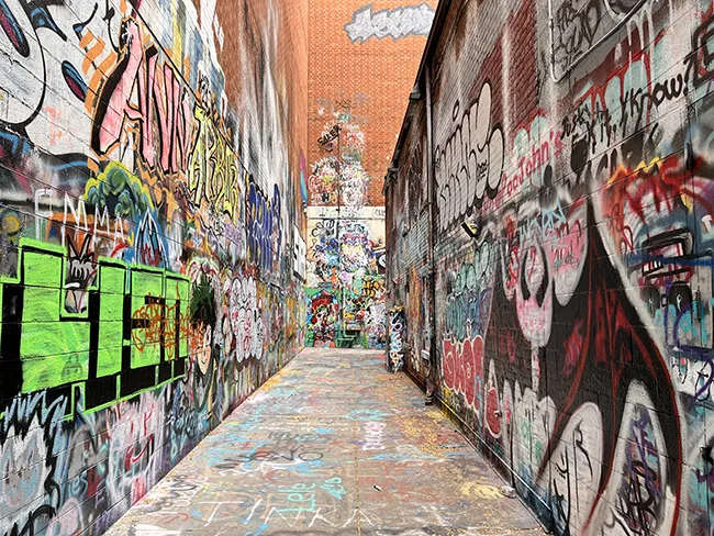 Graffiti Alley in Ann Arbor, MI.