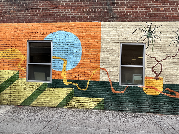 A colorful mural.