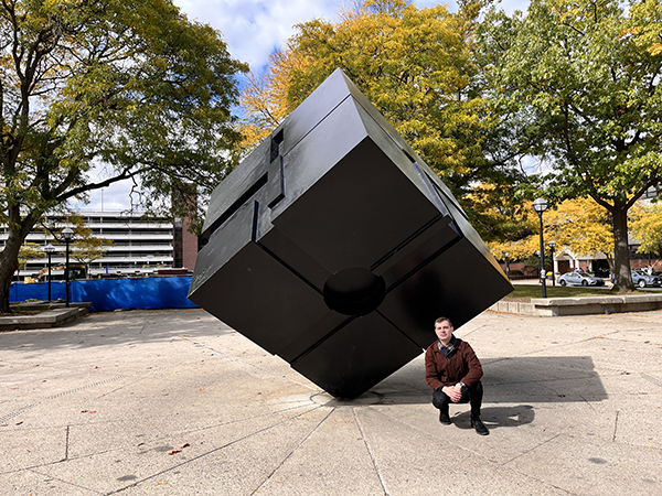 The Cube by the Michigan Union.