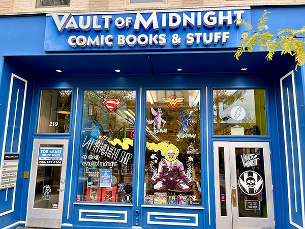 The Vault of Midnight comic book store.